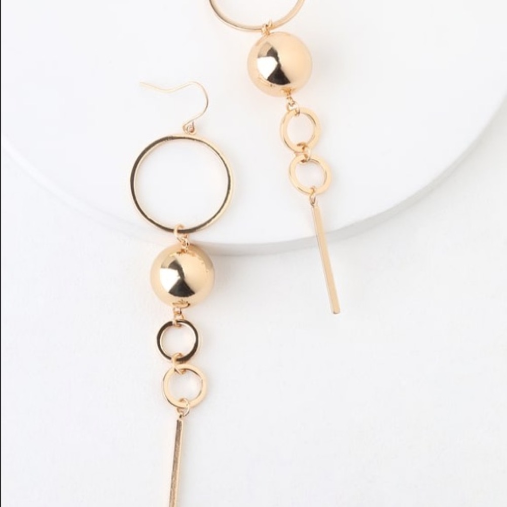 Gold statement earrings